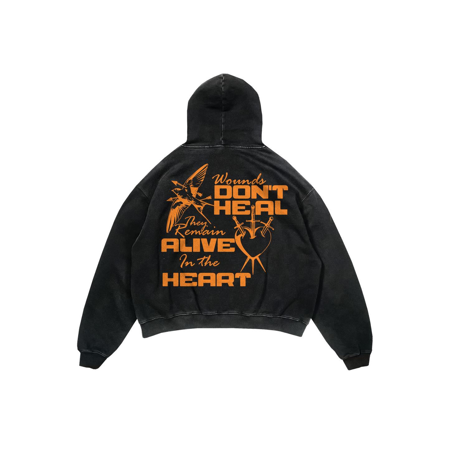 wounds don't heal – alive in the heart t-shirt design streetwear