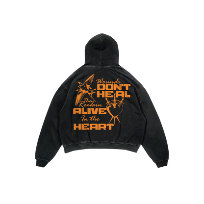 WOUNDS DON'T HEAL – Alive in the Heart T-Shirt Design Streetwear