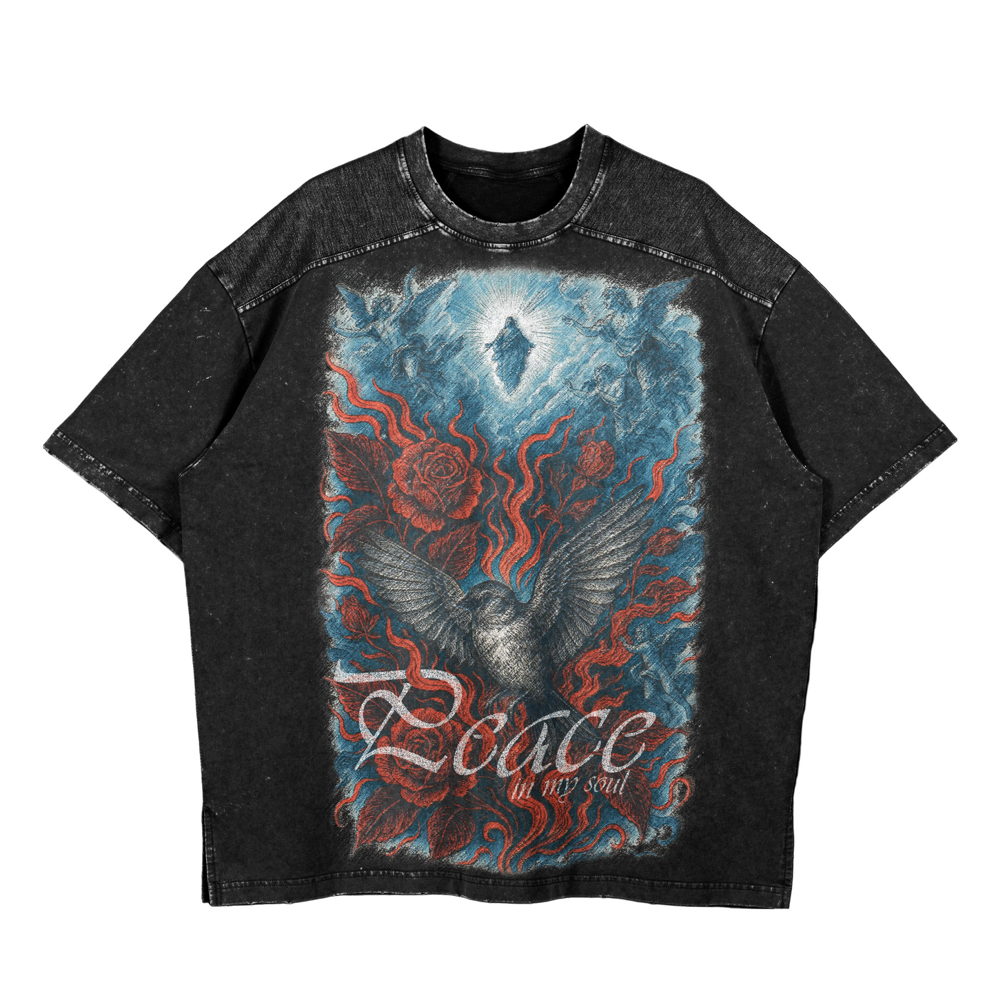 heart of calm – heaven &amp; fire t-shirt design streetwear