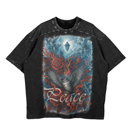 HEART OF CALM – Heaven &amp; Fire T-Shirt Design Streetwear