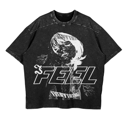 FEEL EVERYTHING – Emotional Grunge T-Shirt Design Streetwear