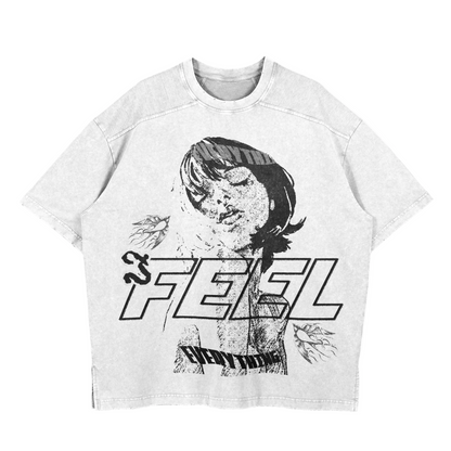 FEEL EVERYTHING – Emotional Grunge T-Shirt Design Streetwear